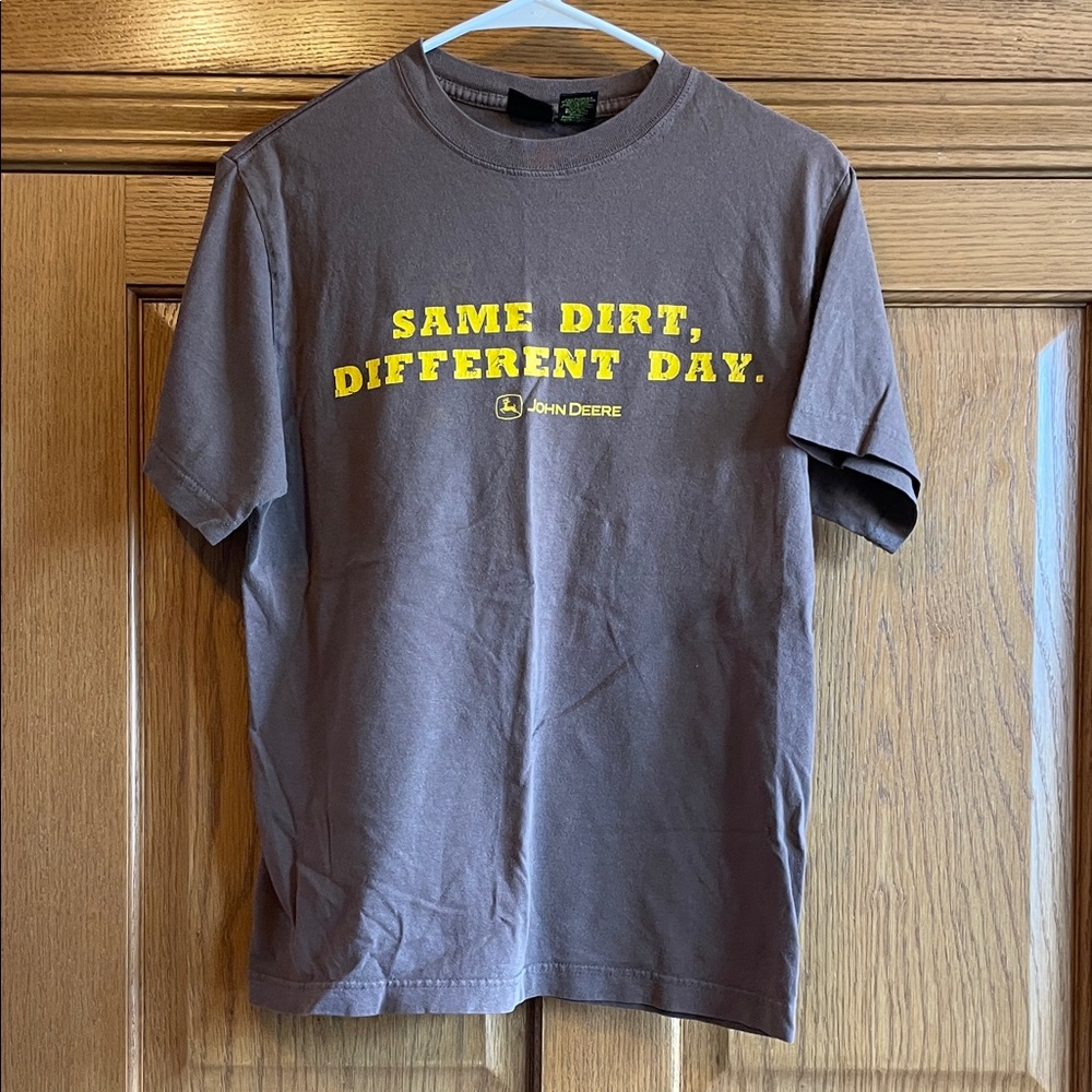 John Deere Brown Tee with Yellow Print